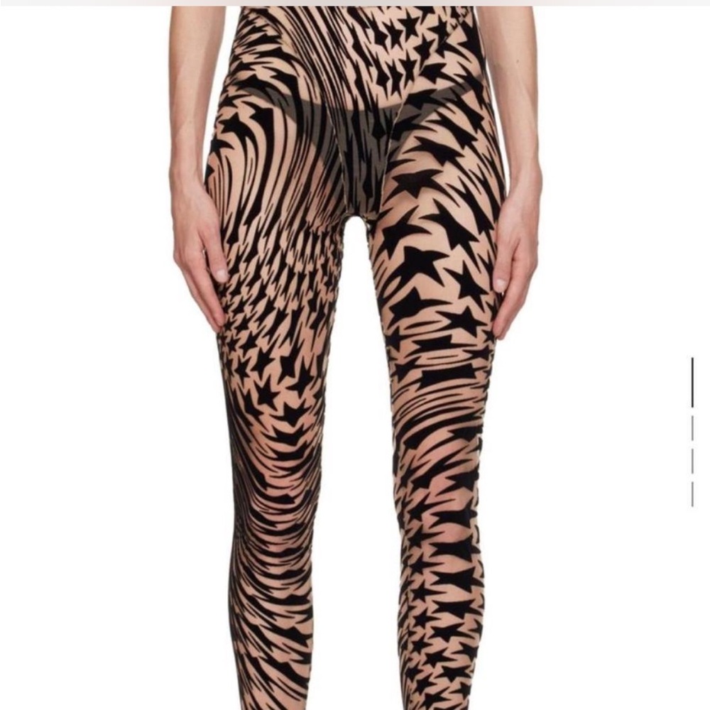 Stylish Black and Tan Patterned Women's Pants